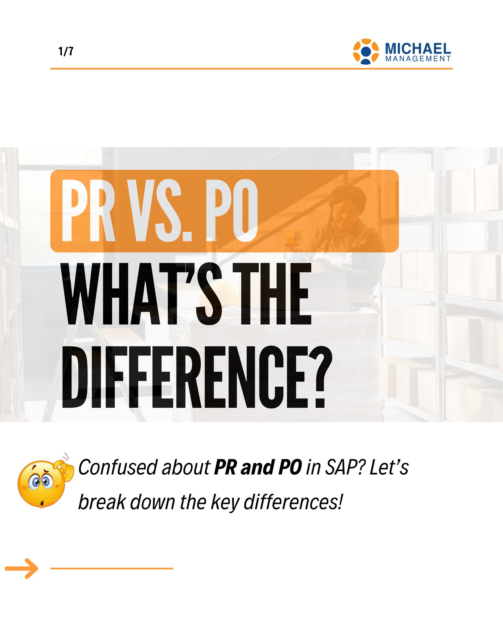 Infographic of differences between Purchase Requisitions and Purchase Orders.