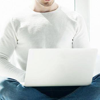 Person working on computer