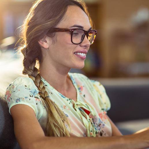 Woman working on computer