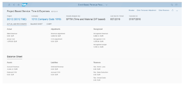 S/4HANA Event Based Revenue Recognition app