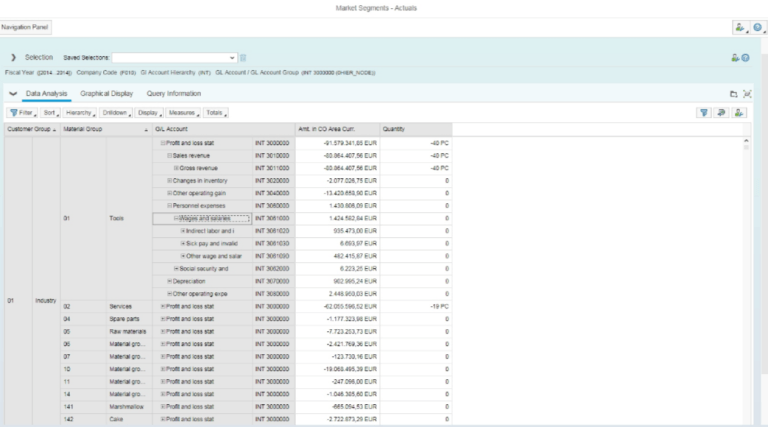 S/4HANA Market Segment Actuals App