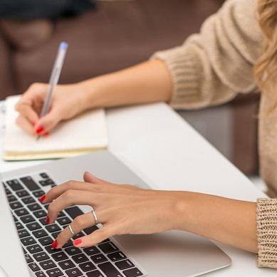 woman writing