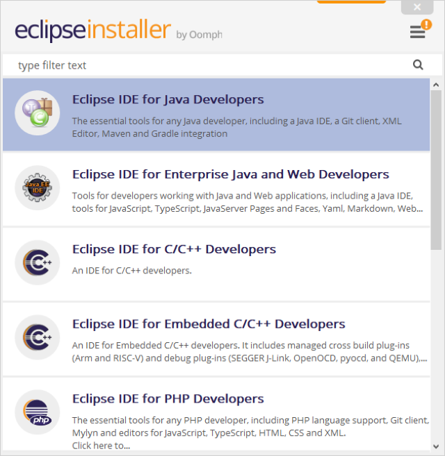 Install Eclipse IDE