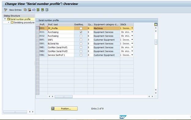 Define Serial Number Profile